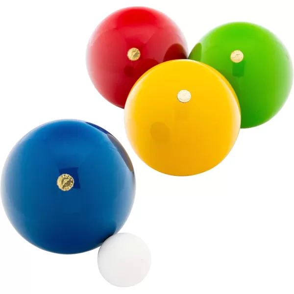 Franklin Sports Bocce Ball Set  8 Wooden Bocce Balls and 1 Pallino  Beach Backyard Lawn or Outdoor Party Game  Made in Italy90mm