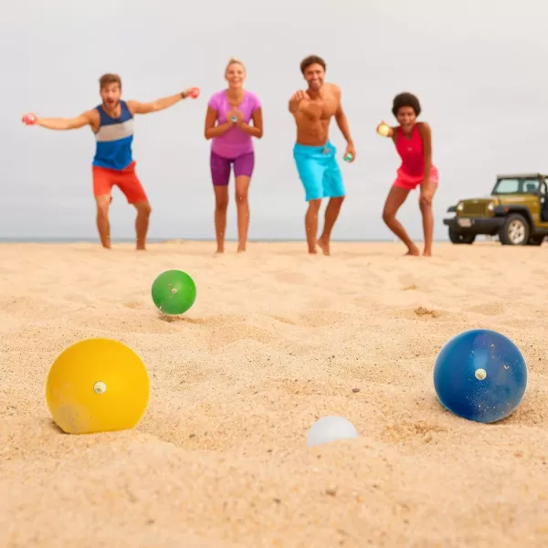Franklin Sports Bocce Ball Set  8 Wooden Bocce Balls and 1 Pallino  Beach Backyard Lawn or Outdoor Party Game  Made in Italy90mm