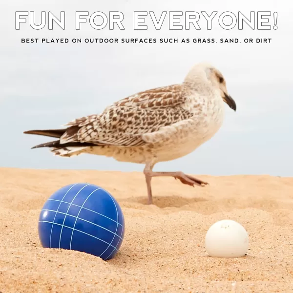 Franklin Sports Bocce Sets  Backyard  Beach Bocce Ball Sets  8 Outdoor Balls  1 Pallino  Adult  Family Bocce SetsAdvanced