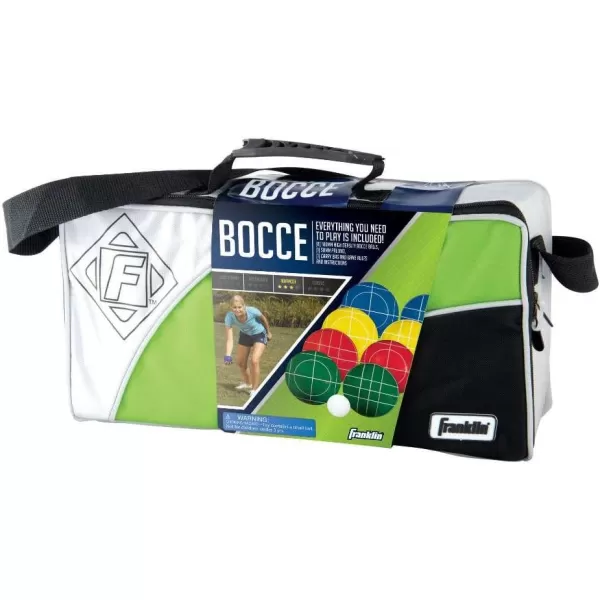 Franklin Sports Bocce Sets  Backyard  Beach Bocce Ball Sets  8 Outdoor Balls  1 Pallino  Adult  Family Bocce SetsAdvanced