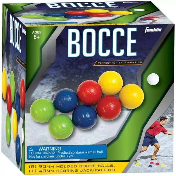 Franklin Sports Bocce Sets  Backyard  Beach Bocce Ball Sets  8 Outdoor Balls  1 Pallino  Adult  Family Bocce SetsRecreational