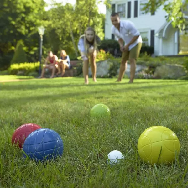 Franklin Sports Bocce Sets  Backyard  Beach Bocce Ball Sets  8 Outdoor Balls  1 Pallino  Adult  Family Bocce SetsRecreational