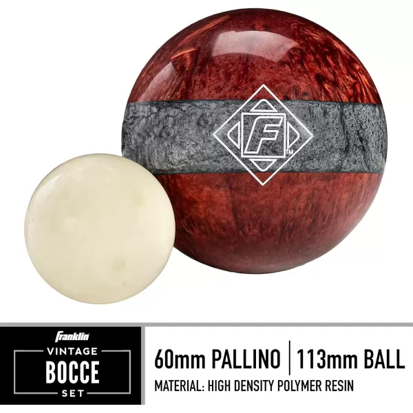 Franklin Sports Bocce Sets  Backyard  Beach Bocce Ball Sets  8 Outdoor Balls  1 Pallino  Adult  Family Bocce SetsVintage