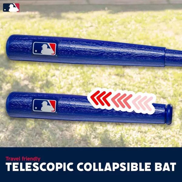 Franklin Sports Kids Baseball Pitching Machine  Pop A Pitch Baseball Batting Machine with Youth Bat  3 Plastic Baseballs  Boys  Girls Baseball ToyRedBlueBaseball Pop A Pitch
