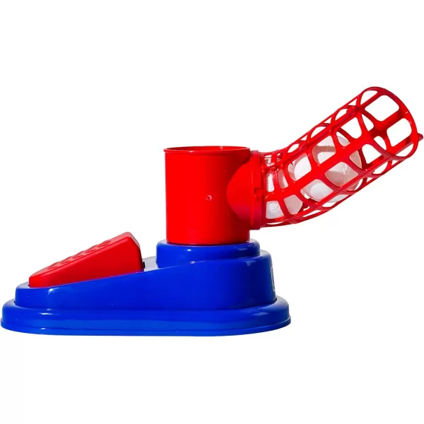 Franklin Sports Kids Baseball Pitching Machine  Pop A Pitch Baseball Batting Machine with Youth Bat  3 Plastic Baseballs  Boys  Girls Baseball ToyRedBlueBaseball Pop A Pitch
