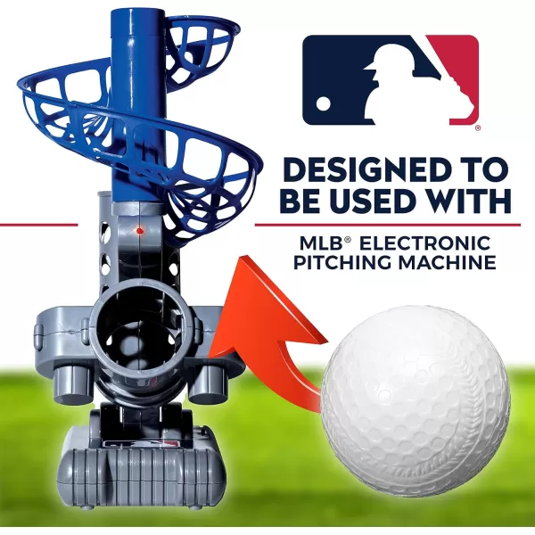 Franklin Sports MLB Kids Electronic Baseball Pitching Machine  Automatic Youth Pitching Machine with 6 Plastic Baseballs Included Youth Baseball Pitcher for Kids Ages 3Replacement Balls Includes 8 Balls