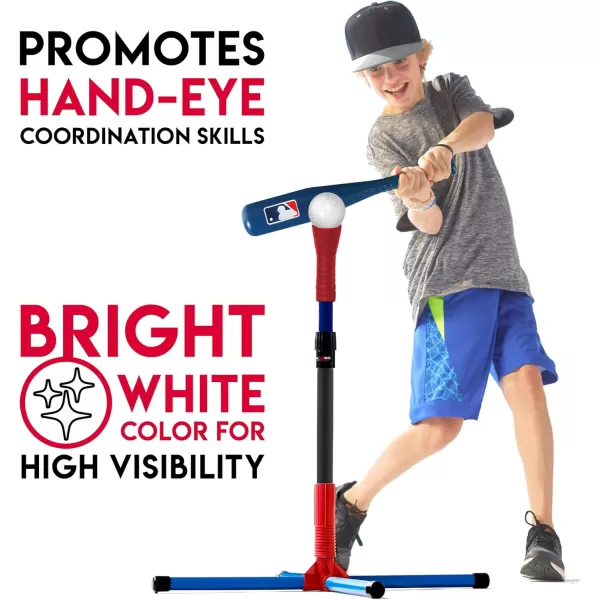 Franklin Sports MLB Kids Electronic Baseball Pitching Machine  Automatic Youth Pitching Machine with 6 Plastic Baseballs Included Youth Baseball Pitcher for Kids Ages 3Replacement Balls Includes 8 Balls