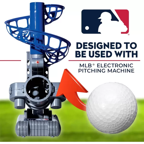 Franklin Sports MLB Kids Electronic Baseball Pitching Machine  Automatic Youth Pitching Machine with 6 Plastic Baseballs Included Youth Baseball Pitcher for Kids Ages 3Replacement Balls Includes 8 Balls