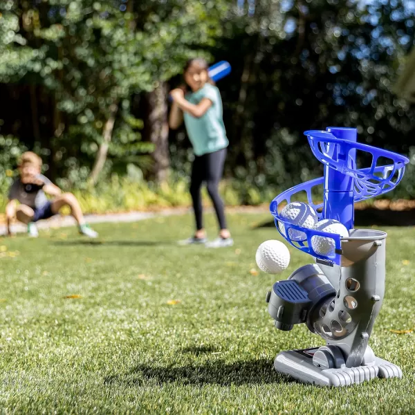 Franklin Sports MLB Kids Electronic Baseball Pitching Machine  Automatic Youth Pitching Machine with 6 Plastic Baseballs Included Youth Baseball Pitcher for Kids Ages 3Pitching Machine Includes 6 Balls
