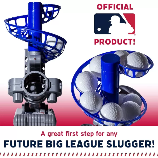 Franklin Sports MLB Kids Electronic Baseball Pitching Machine  Automatic Youth Pitching Machine with 6 Plastic Baseballs Included Youth Baseball Pitcher for Kids Ages 3Pitching Machine Includes 6 Balls