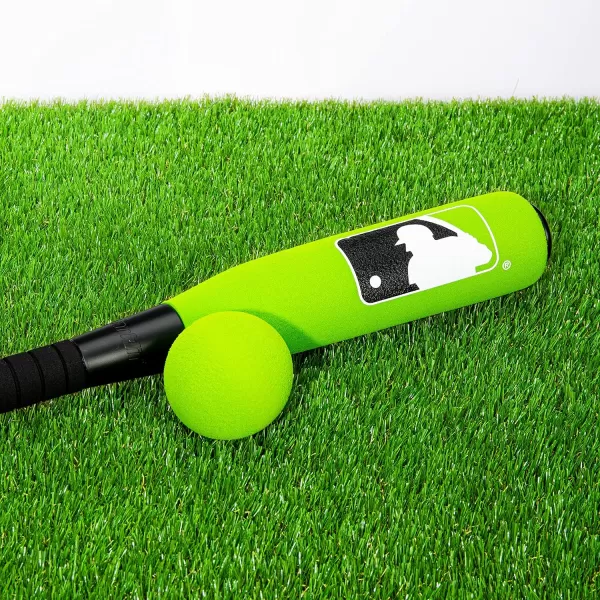 Franklin Sports MLB Kids Foam Baseball Bat  Ball Sets  Indoor  Outdoor Soft Foam Baseball Bats for Kids  Toddlers  Regular  Jumbo Barrels  24quot or 27quot LengthGreen