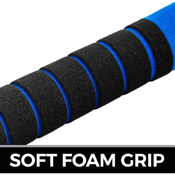 Franklin Sports MLB Kids Foam Baseball Bat  Ball Sets  Indoor  Outdoor Soft Foam Baseball Bats for Kids  Toddlers  Regular  Jumbo Barrels  24quot or 27quot LengthBlue