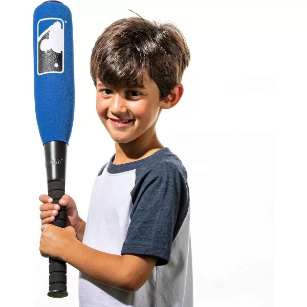 Franklin Sports MLB Kids Foam Baseball Bat  Ball Sets  Indoor  Outdoor Soft Foam Baseball Bats for Kids  Toddlers  Regular  Jumbo Barrels  24quot or 27quot LengthBlue