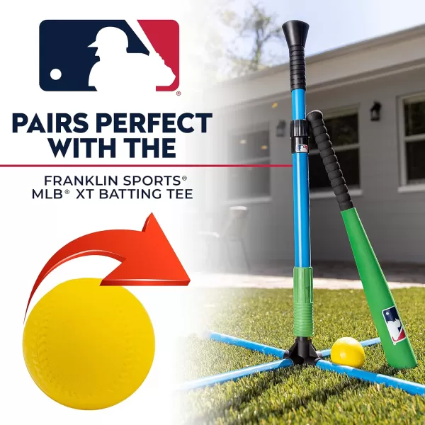 Franklin Sports Youth Batting Tee  Adjustable Height Plastic Training Tee for Kids  Toddlers  23quot to 33quot InchesReplacement Balls