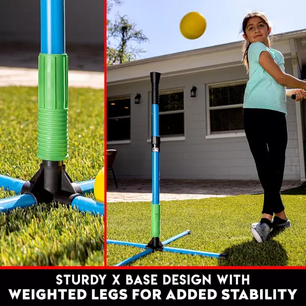Franklin Sports Youth Batting Tee  Adjustable Height Plastic Training Tee for Kids  Toddlers  23quot to 33quot InchesXT Batting Tee
