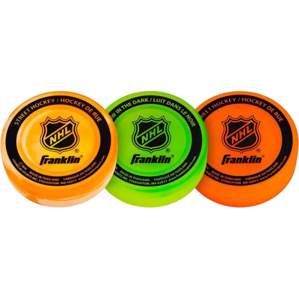 Franklin Sports Street Hockey PuckExtreme Colors