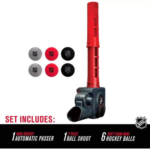 Franklin Sports Automatic Mini Hockey Ball Passer  Knee Hockey Ball Passer Includes Six Mini Hockey Balls  NHL Licensed