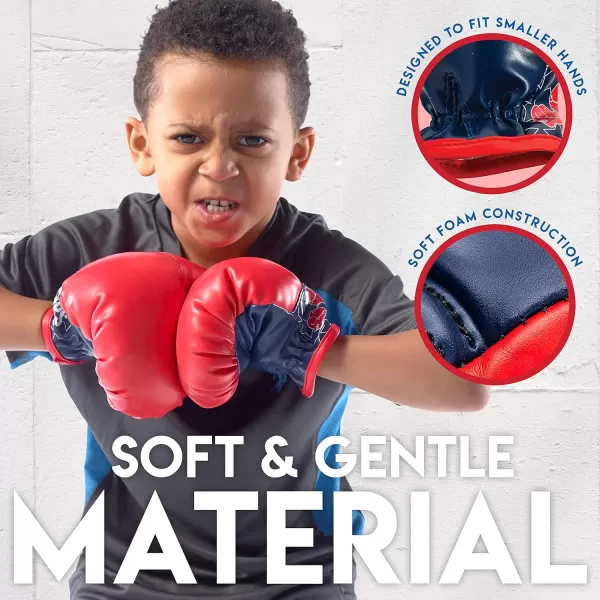Franklin Sports Future Champs Kids Mini Boxing Set  includes Kids Boxing Gloves  Punching Bag ampamp Door Jam Bracket with Rope for Adjustable Punching Bag 475 x 475 x 12