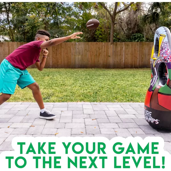Franklin Sports Kids Football Target Toss Game  Inflatable Football Throwing Target Toy with Soft Mini Footballs  Fun Kids Football Toy Toss Game  Inflatable Indoor  Outdoor Sports GameReplacement Footballs
