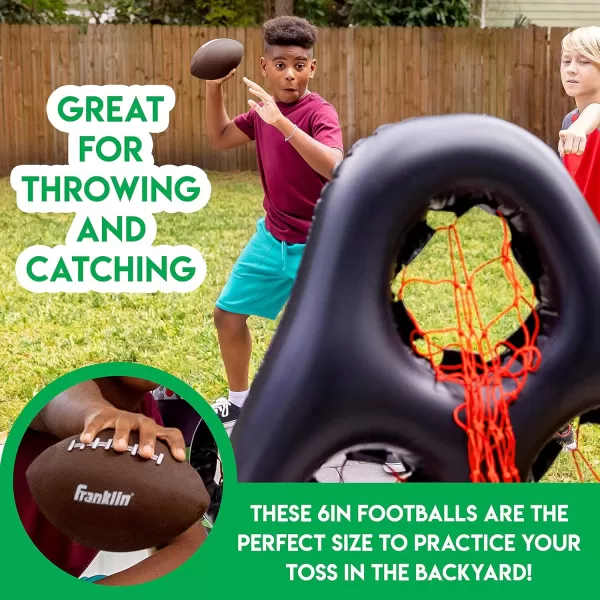 Franklin Sports Kids Football Target Toss Game  Inflatable Football Throwing Target Toy with Soft Mini Footballs  Fun Kids Football Toy Toss Game  Inflatable Indoor  Outdoor Sports GameReplacement Footballs