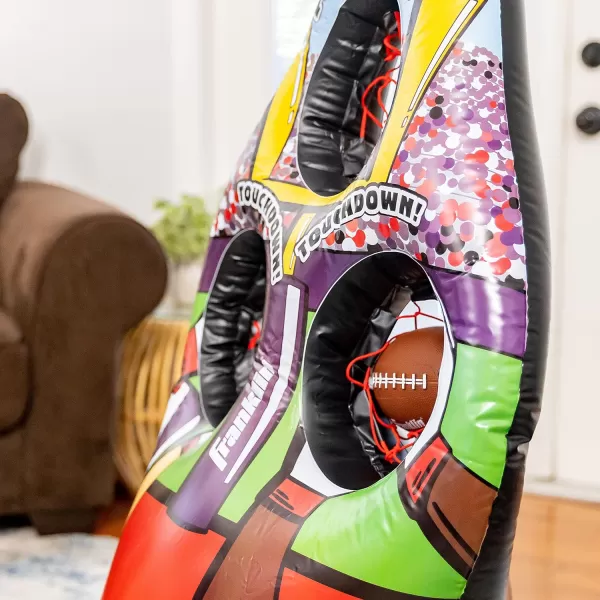Franklin Sports Kids Football Target Toss Game  Inflatable Football Throwing Target Toy with Soft Mini Footballs  Fun Kids Football Toy Toss Game  Inflatable Indoor  Outdoor Sports GameFootball Target