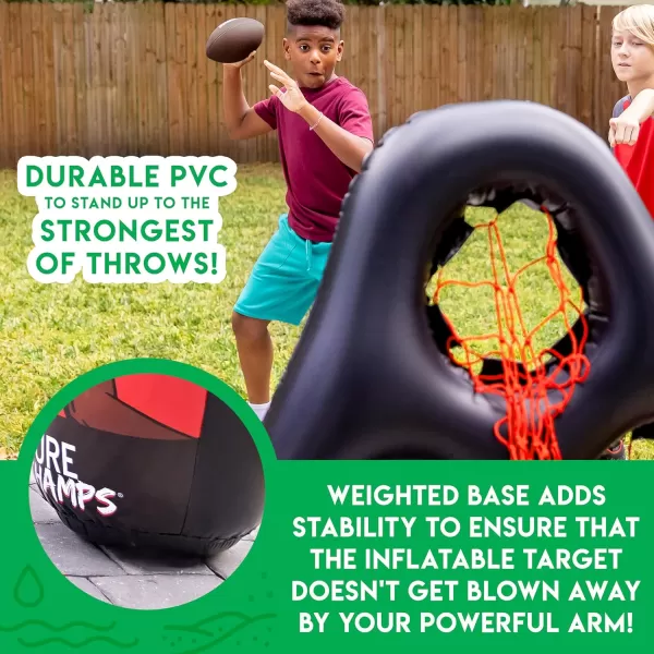 Franklin Sports Kids Football Target Toss Game  Inflatable Football Throwing Target Toy with Soft Mini Footballs  Fun Kids Football Toy Toss Game  Inflatable Indoor  Outdoor Sports GameFootball Target