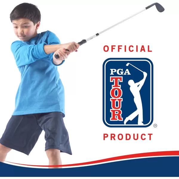 Franklin Sports Kids Golf Set  Youth Adjustable Plastic Golf Club Set  Kids Plastic Golf Set with Bag and Balls  Adjustable Length Clubs for Toddlers Junior Right hand RedRedBlue