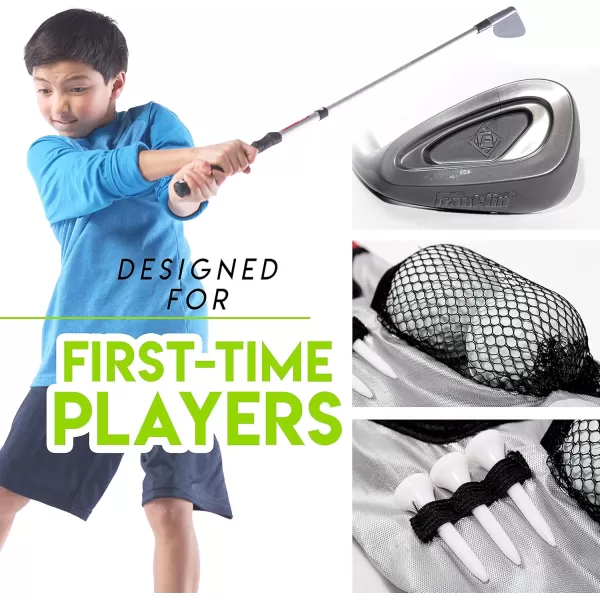 Franklin Sports Kids Golf Set  Youth Adjustable Plastic Golf Club Set  Kids Plastic Golf Set with Bag and Balls  Adjustable Length Clubs for Toddlers Junior Right hand RedRed
