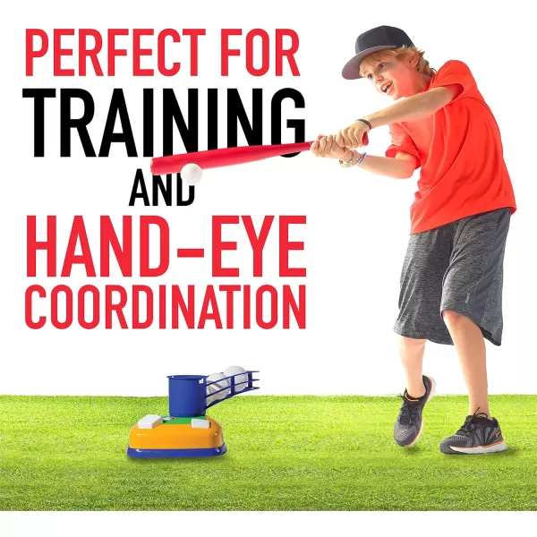 Franklin Sports Kids Teeball Tee  2in1 Super Star Batter  Youth Baseball and Teeball Batting Tee  Pitching Machine  Perfect Kids  Toddlers Toy Set