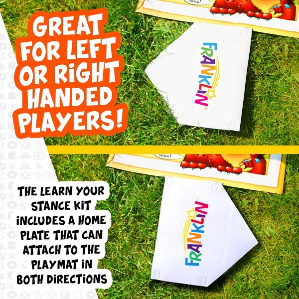 Franklin Sports Learn Your Stance Baseball Set Perfect for Toddlers and Kids  Includes Bat and Balls  Improve Batting Skills  Outdoor Sports Baseball
