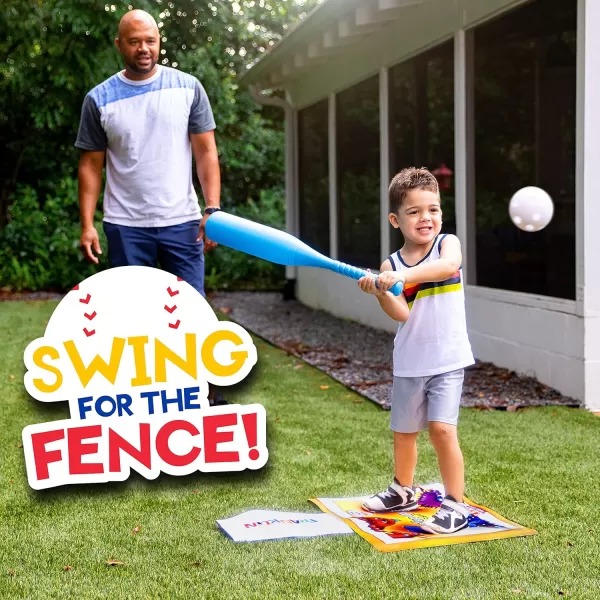 Franklin Sports Learn Your Stance Baseball Set Perfect for Toddlers and Kids  Includes Bat and Balls  Improve Batting Skills  Outdoor Sports Baseball