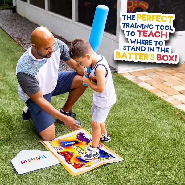 Franklin Sports Learn Your Stance Baseball Set Perfect for Toddlers and Kids  Includes Bat and Balls  Improve Batting Skills  Outdoor Sports Baseball