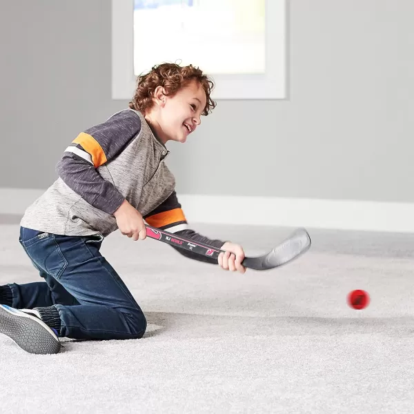 Franklin Sports NHL Mini Hockey Stick Set  NHL Team Knee Hockey Stick and Ball Set  Two Player Stick Set  Great Toy for KidsNew Jersey Devils