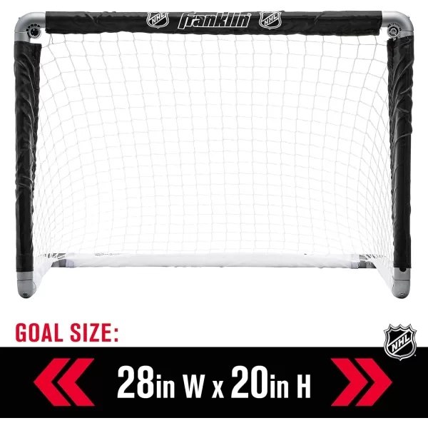NHL Mini Hockey Goal Set of 2  Black  Includes Mini Hockey Goals 4 Hockey Sticks 2 Goalie Sticks and 4 Foam Hockey Balls