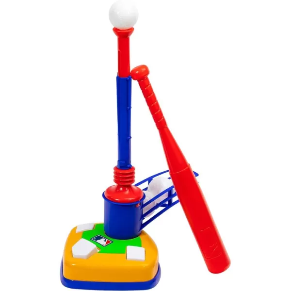 Franklin Sports Kids Teeball Tee  2in1 Super Star Batter  Youth Baseball and Teeball Batting Tee  Pitching Machine  Perfect Kids  Toddlers Toy Set