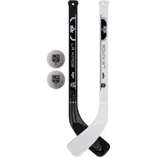 Franklin Sports NHL Mini Hockey Stick Set  NHL Team Knee Hockey Stick and Ball Set  Two Player Stick Set  Great Toy for KidsLos Angeles Kings