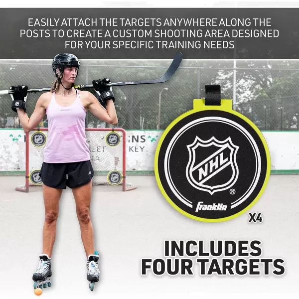 Franklin Sports Hockey Shooting Targets  NHL  4 Knock Out Targets with Goal Attachments
