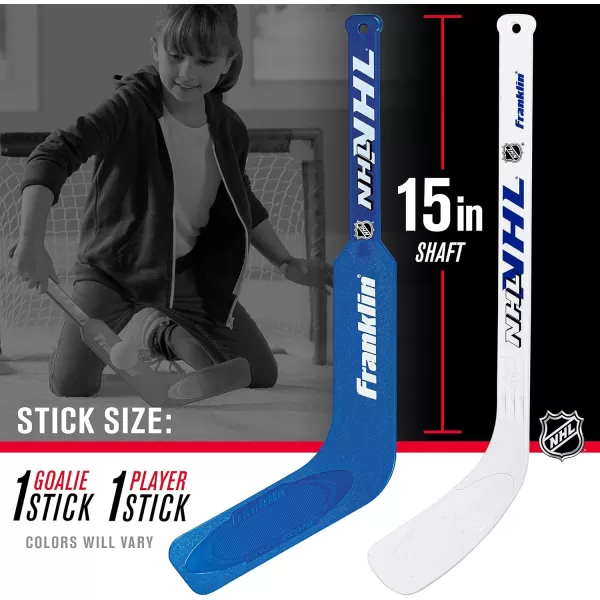 Franklin Sports Mini Hockey Goalie Stick Player Stick ampamp Ball Set Colors may vary