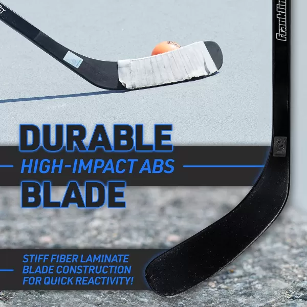 Franklin Sports Power X Junior Street Hockey Sticks  Youth Outdoor Street Hockey Stick  Right  Left Handed Kids Hockey Sticks  Wood  Fiberglass Shaft  One Piece Stick  58quot  52quot Inch Sizes52Inch Junior