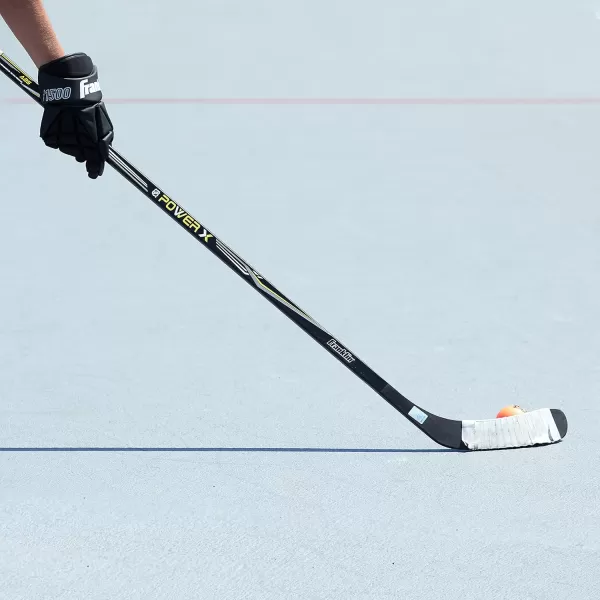 Franklin Sports Power X Junior Street Hockey Sticks  Youth Outdoor Street Hockey Stick  Right  Left Handed Kids Hockey Sticks  Wood  Fiberglass Shaft  One Piece Stick  58quot  52quot Inch Sizes52Inch Junior