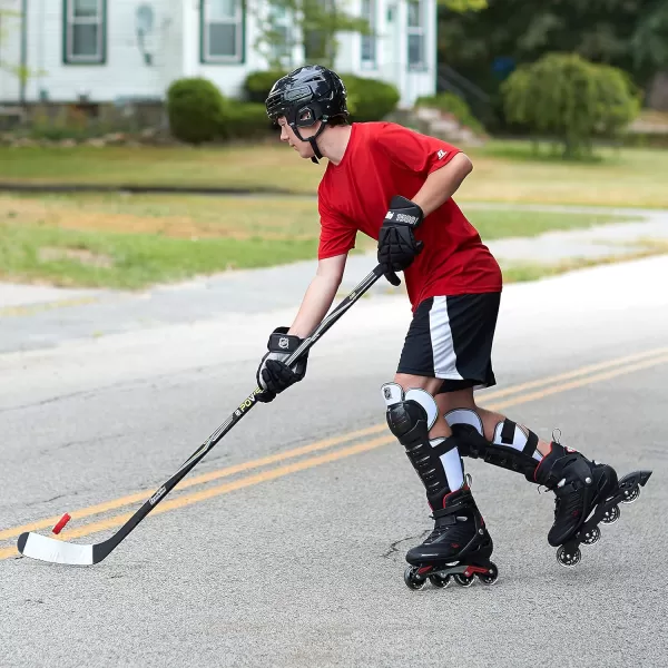 Franklin Sports Power X Junior Street Hockey Sticks  Youth Outdoor Street Hockey Stick  Right  Left Handed Kids Hockey Sticks  Wood  Fiberglass Shaft  One Piece Stick  58quot  52quot Inch Sizes52Inch Junior