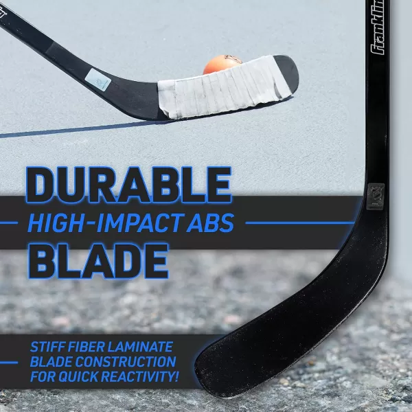 Franklin Sports Power X Junior Street Hockey Sticks  Youth Outdoor Street Hockey Stick  Right  Left Handed Kids Hockey Sticks  Wood  Fiberglass Shaft  One Piece Stick  58quot  52quot Inch Sizes46Inch Youth