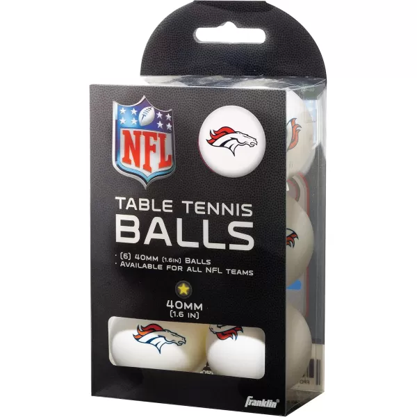 Franklin Sports Team Licensed Table Tennis Balls  NFL Team Table Tennis Balls  Official Team Logos and Colors  Fun NFL Tailgate AccessoriesDenver Broncos