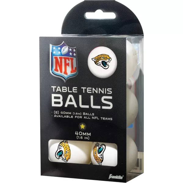 Franklin Sports Team Licensed Table Tennis Balls  NFL Team Table Tennis Balls  Official Team Logos and Colors  Fun NFL Tailgate AccessoriesJacksonville Jaguars
