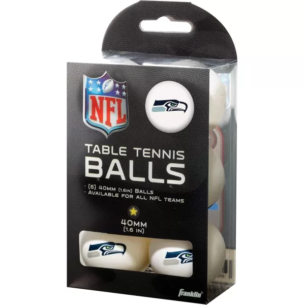 Franklin Sports Team Licensed Table Tennis Balls  NFL Team Table Tennis Balls  Official Team Logos and Colors  Fun NFL Tailgate AccessoriesSeattle Seahawks