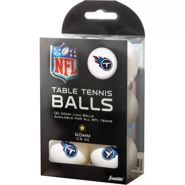 Franklin Sports Team Licensed Table Tennis Balls  NFL Team Table Tennis Balls  Official Team Logos and Colors  Fun NFL Tailgate AccessoriesTennessee Titans