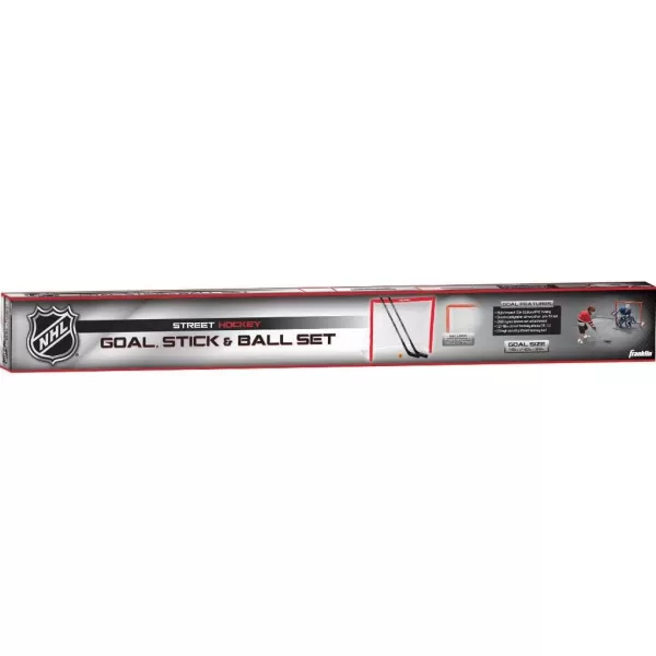 Franklin Sports Hockey Goal  NHL Steel Cage IceHockey Goal  StreetHockey Goal  ProStyle Hockey Nets and Goal Set  72 x 48 Inch