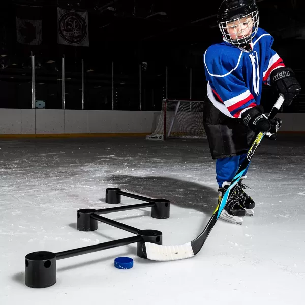 Franklin Sports Hockey Stick Handling Trainer Aid  Puck  Stickhandling Skills Training Aid  72quot Portable Puck Handling Training Aid for On  Off Ice Skill Drills  Practice