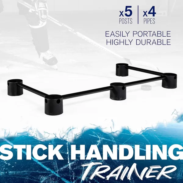 Franklin Sports Hockey Stick Handling Trainer Aid  Puck  Stickhandling Skills Training Aid  72quot Portable Puck Handling Training Aid for On  Off Ice Skill Drills  Practice