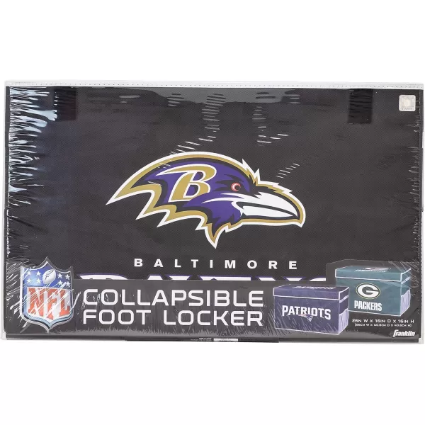 Franklin Sports NFL Storage Footlocker Bins  Large Folding Organizer Containers  NFL Team Office Bedroom  Living Room Dcor  Large  Small BinsBaltimore Ravens